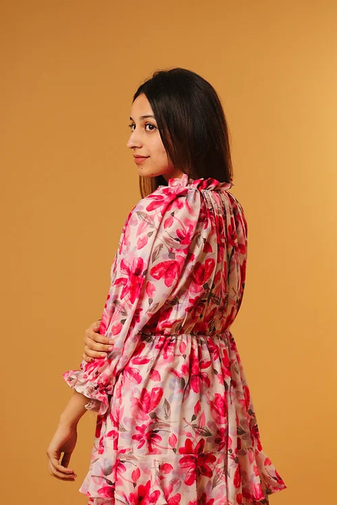 Sylvie Breezy Printed Layered Midi Dress